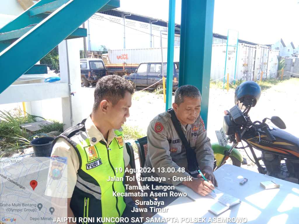 Cegah Tindak Kerawanan, Personil Polsek Asemrowo Laksanakan Patroli di PLN Tambak&nbsp;Langon