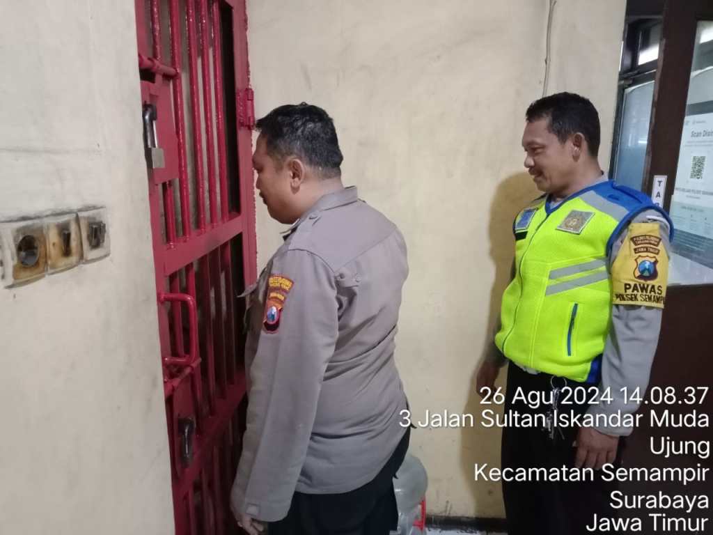 Polsek Semampir Laksanakan Pengecekan Ruang&nbsp;Tahanan
